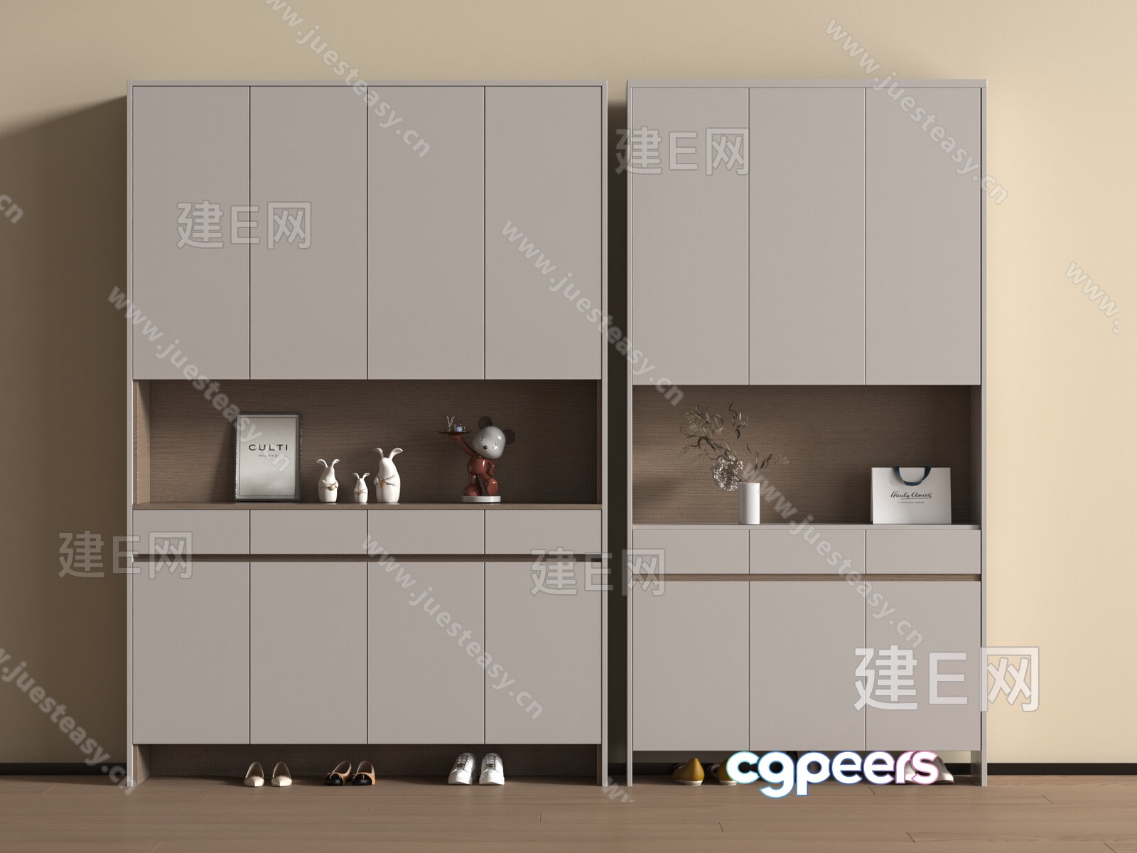Modern Shelving Units 3D Model - 4304 - VRAY Render Modern Shelving Units 3D Model - 4304 - VRAY Render