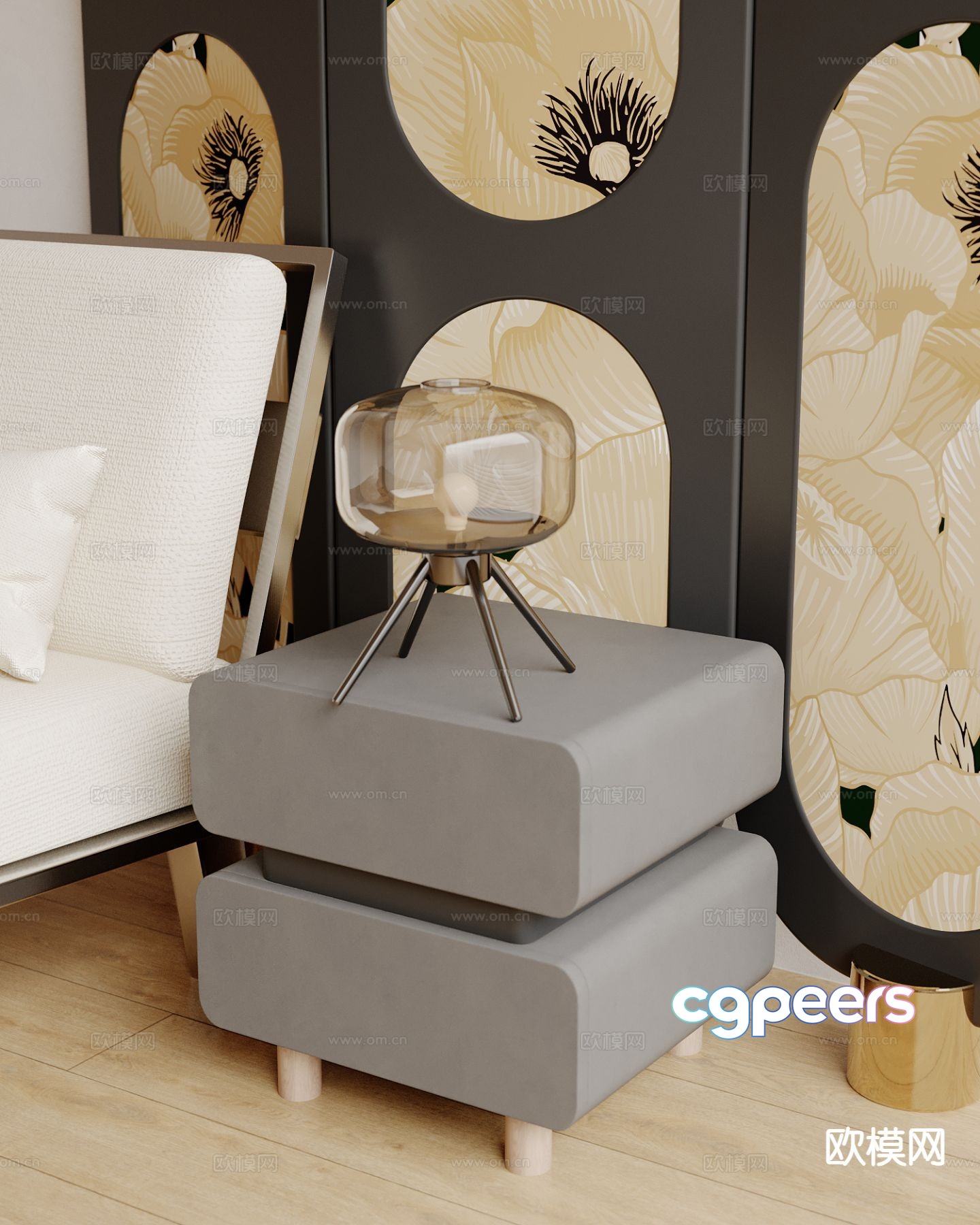 Modern Living Room 3D Model - 17975 - VRAY Render