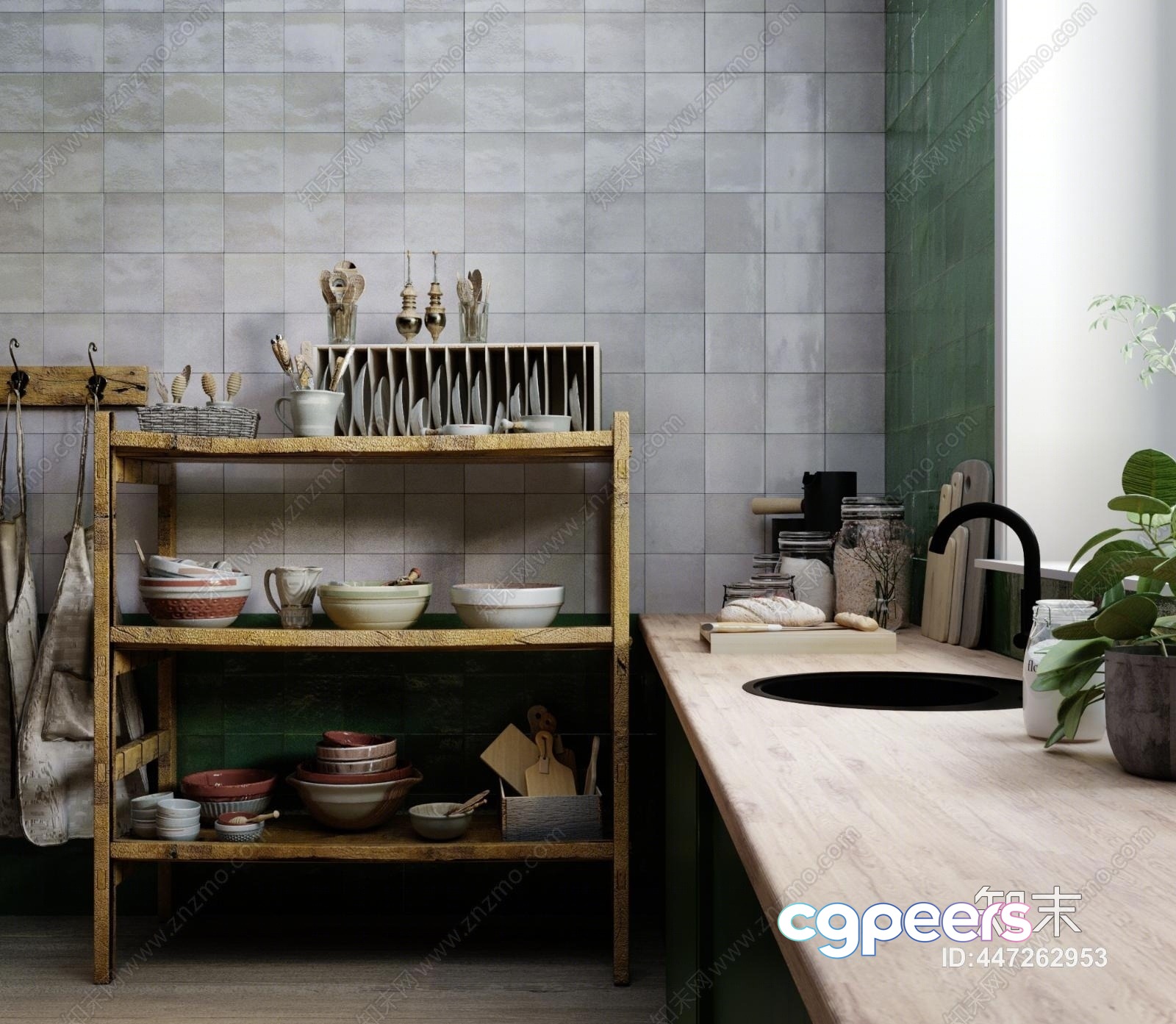 Modern Kitchen 3D Model - 11295 - VRAY Render Modern Kitchen 3D Model - 11295 - VRAY Render