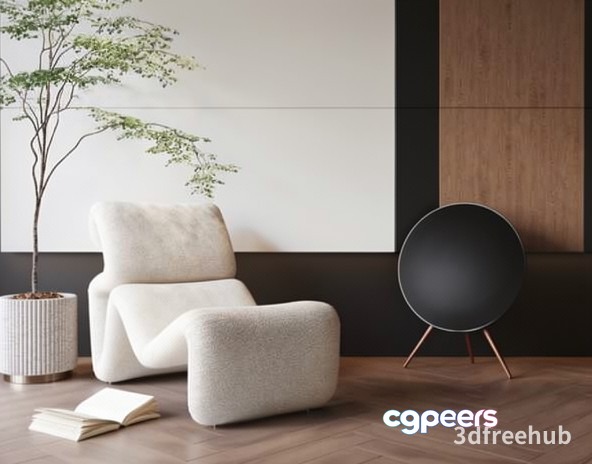 Modern Living Room 3D Model - 23577 - VRAY Render