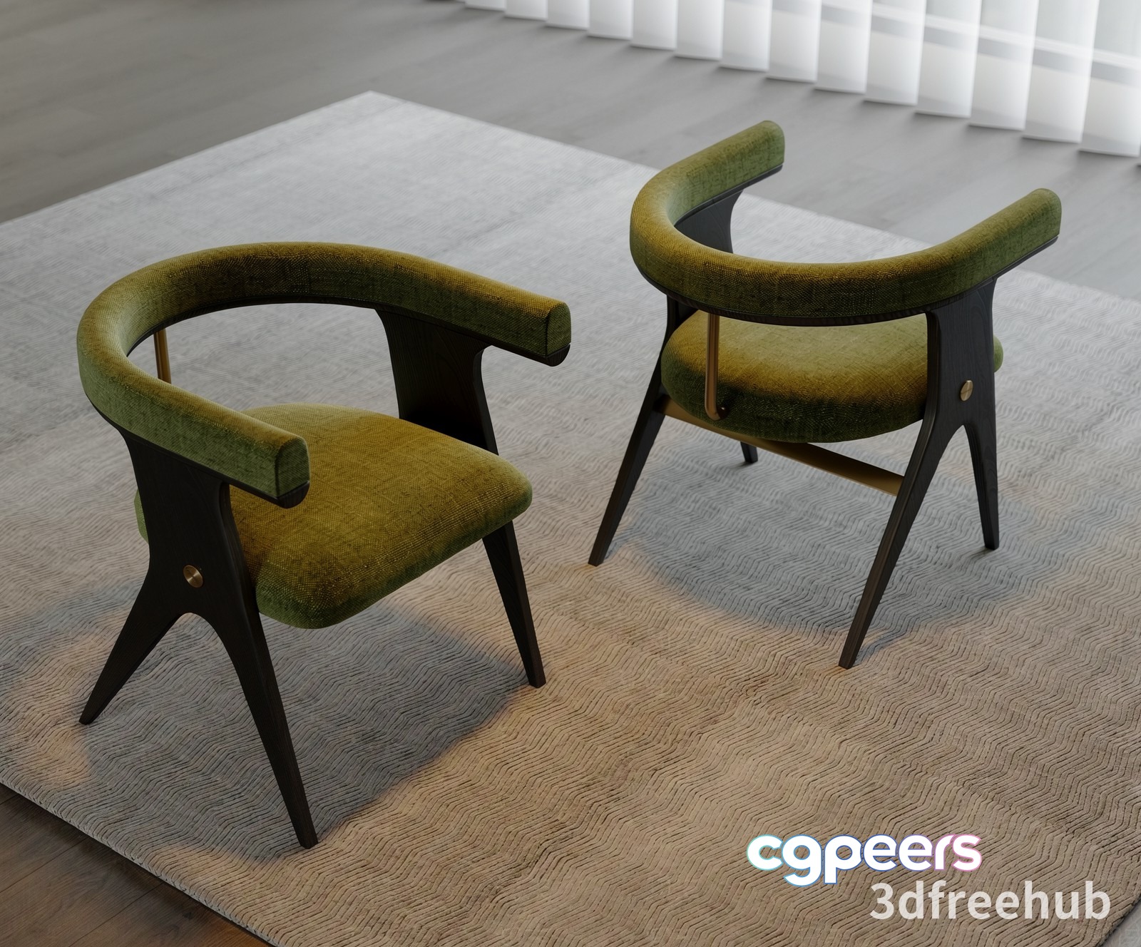 Green Chairs 3D Model - 19257 - VRAY Render Green Chairs 3D Model - 19257 - VRAY Render