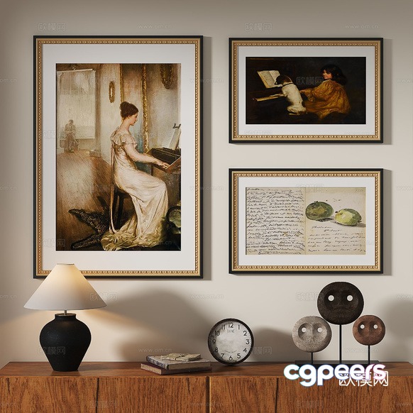 A Collection Of Framed Pictures 3D Model - 15389 - VRAY Render