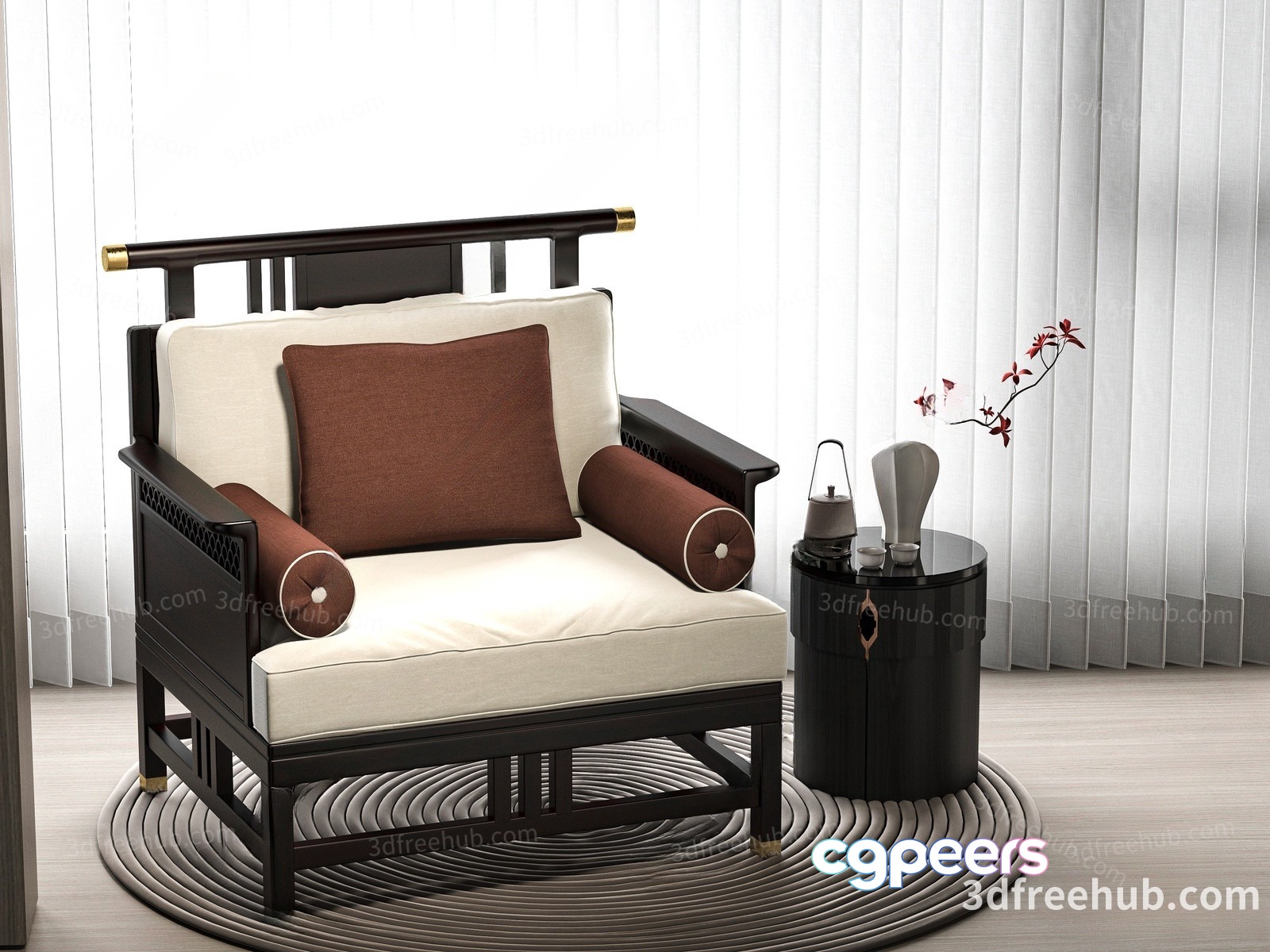 Modern Living Room 3D Model - 23019 - VRAY Render
