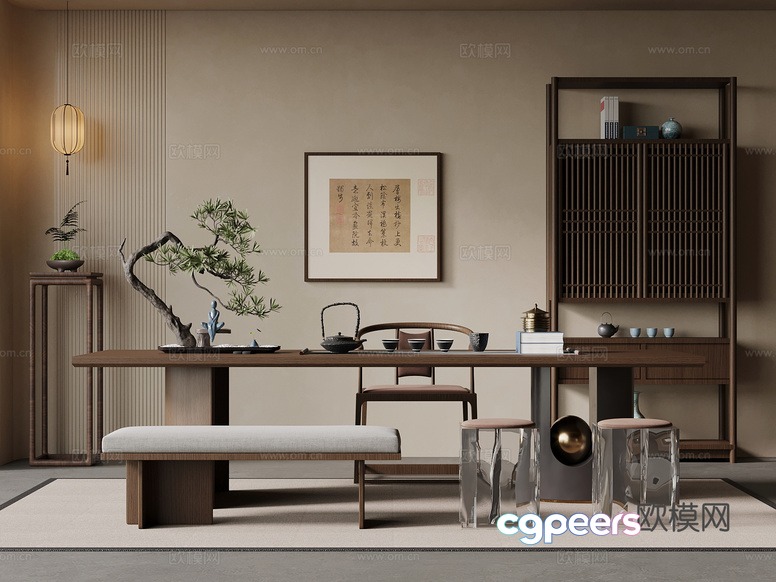 Traditional Japanese Dining Room 3D Model - 20674 - VRAY Render Traditional Japanese Dining Room 3D Model - 20674 - VRAY Render