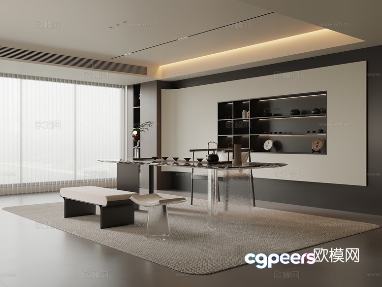 Modern Dining Room 3D Model - 15398 - VRAY Render Modern Dining Room 3D Model - 15398 - VRAY Render