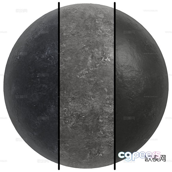 A Gray Sphere With A Textured Surface 3D Model - 21046 - VRAY Render