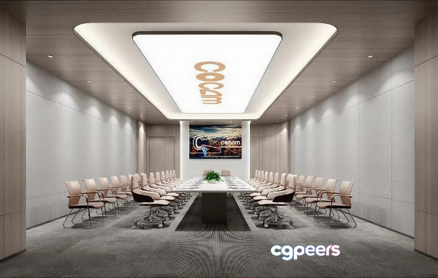 Modern Conference Room 3D Model - 10282 - VRAY Render