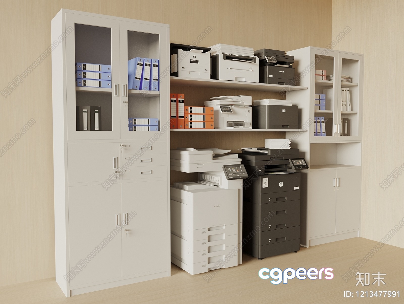 Office Equipment And Supplies 3D Model - 14131 - VRAY Render