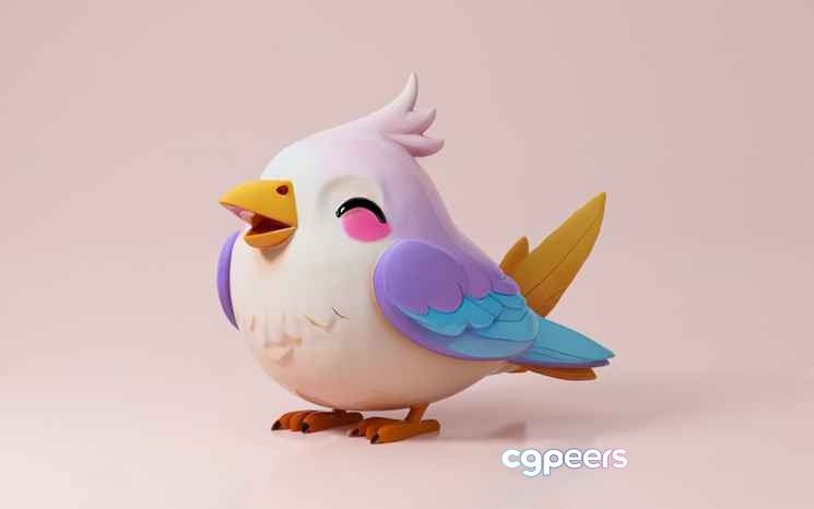 A Cartoon Bird 3D Model - 5357 - VRAY Render A Cartoon Bird 3D Model - 5357 - VRAY Render