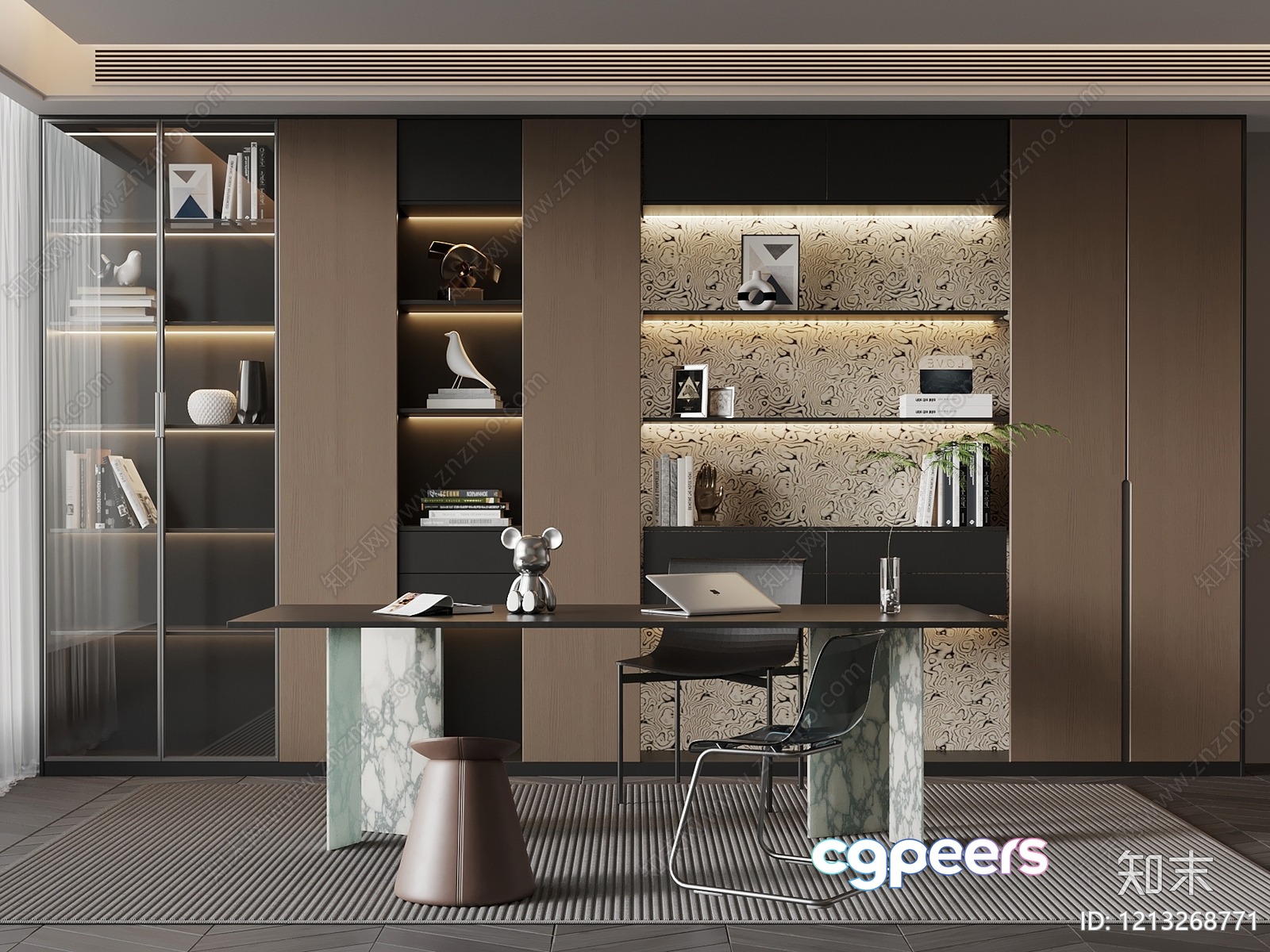Modern Office Space 3D Model - 16718 - VRAY Render