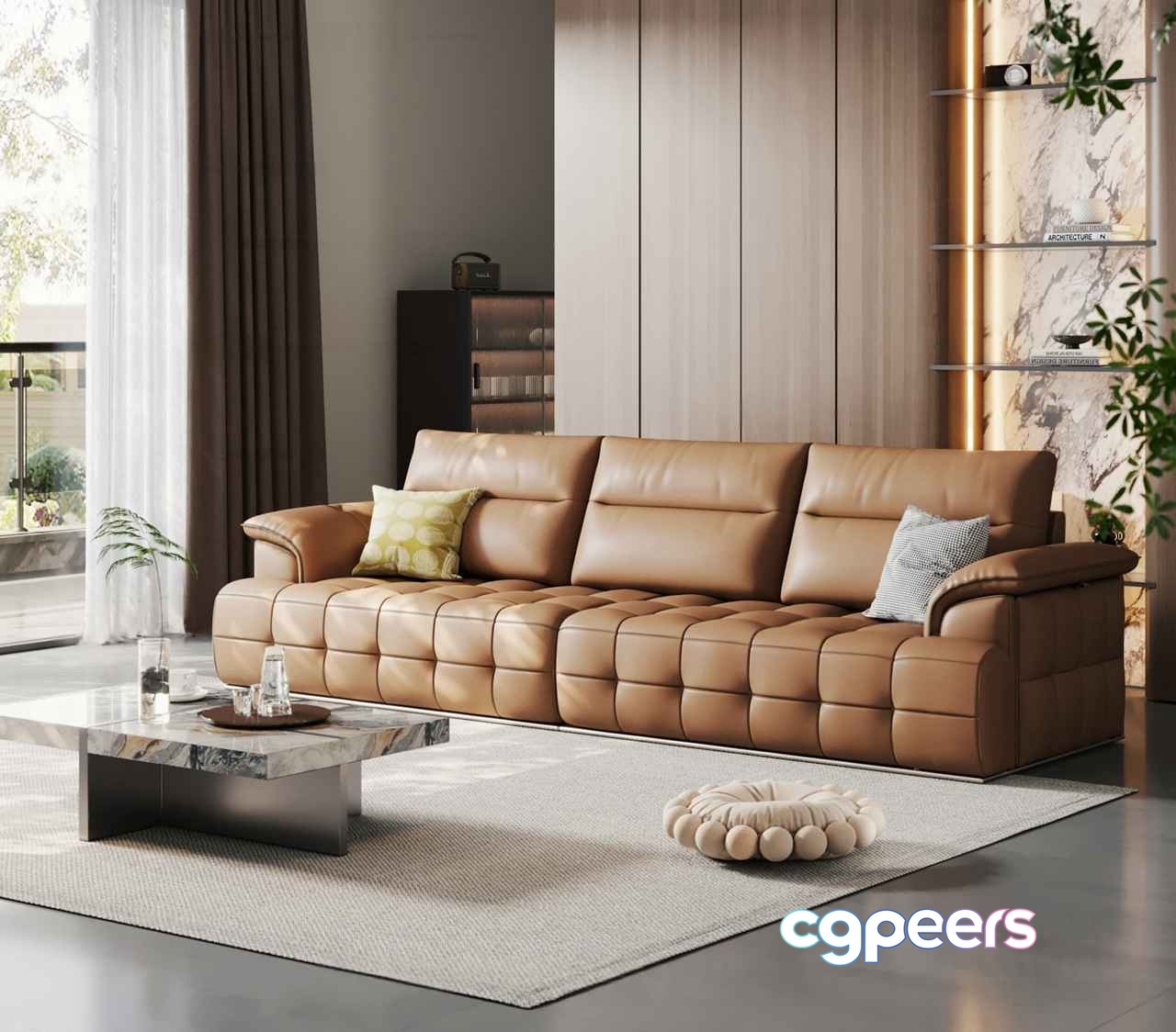 Modern Living Room 3D Model - 634 - CORONA Render