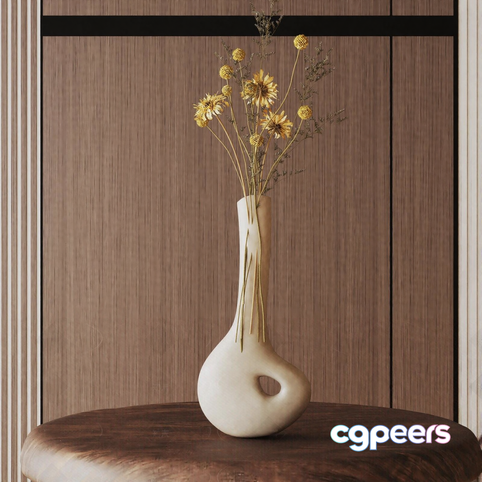 Modern White Vase 3D Model - 19053 - VRAY Render Modern White Vase 3D Model - 19053 - VRAY Render