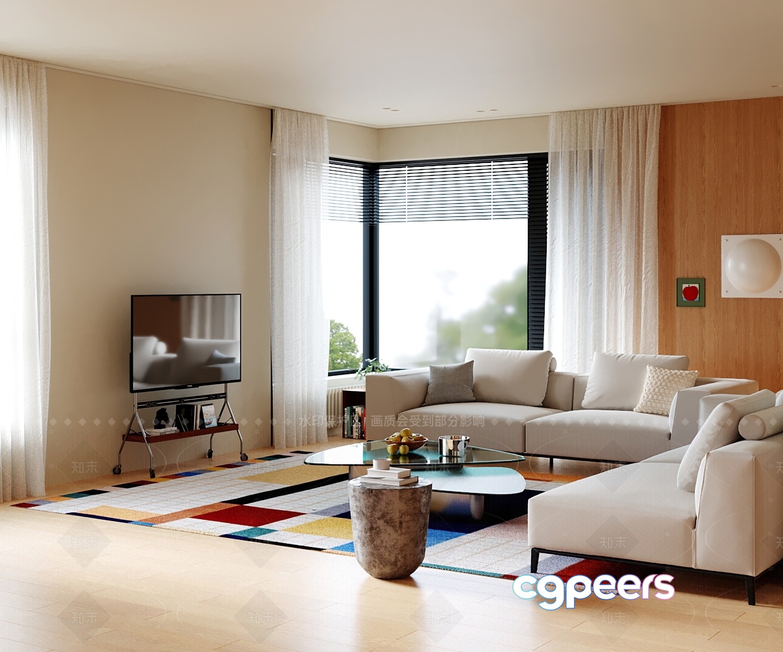 Modern Living Room 3D Model - 12783 - VRAY Render Modern Living Room 3D Model - 12783 - VRAY Render