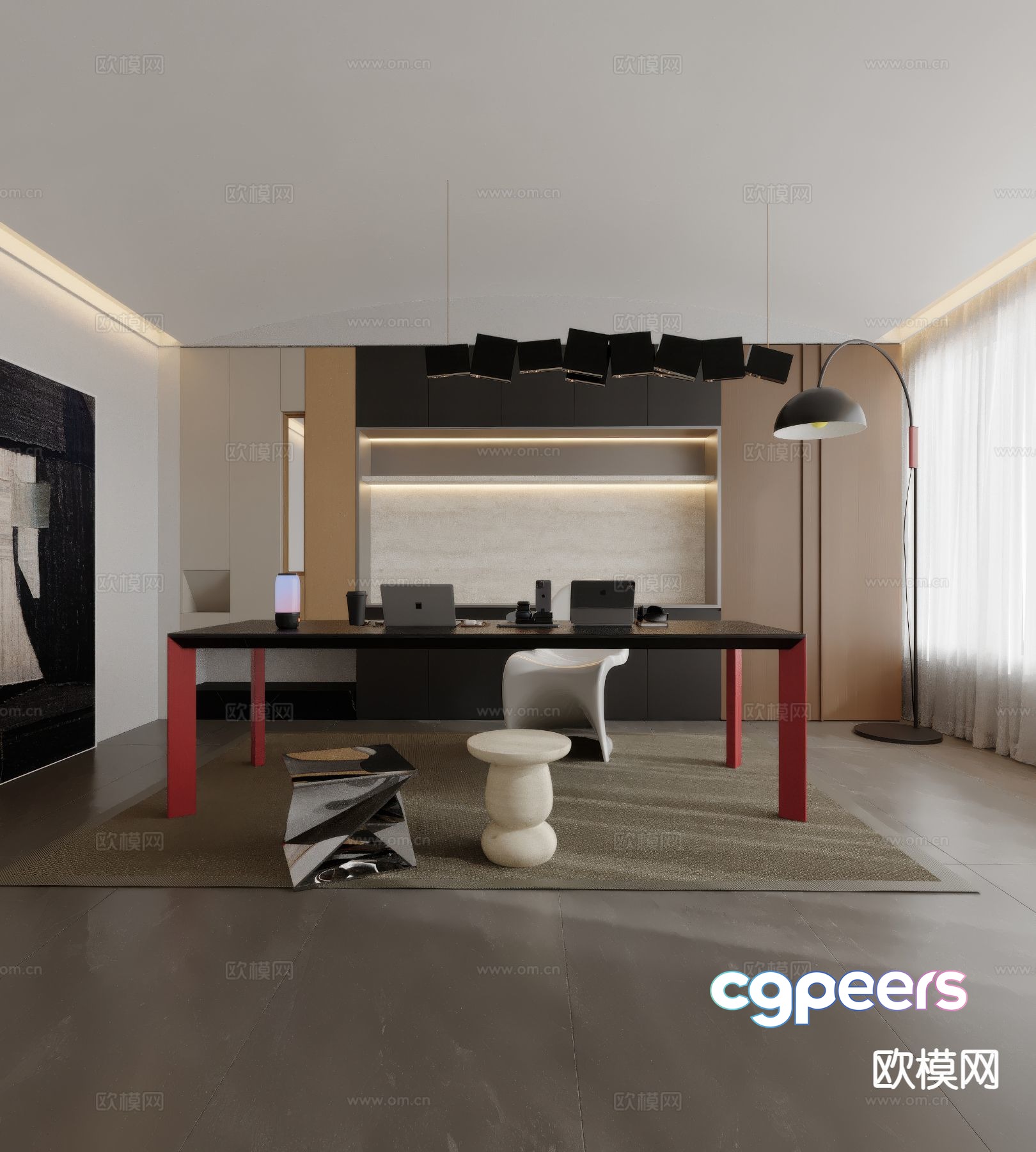 Modern Office Space 3D Model - 15847 - CORONA Render Modern Office Space 3D Model - 15847 - CORONA Render