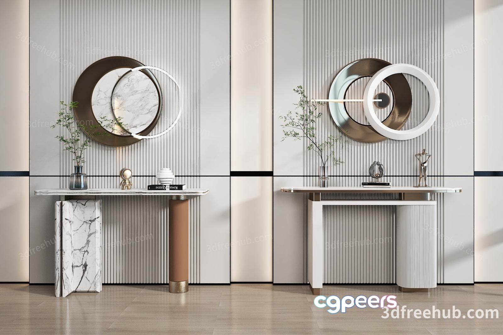 Modern Console Tables 3D Model - 19630 - VRAY Render