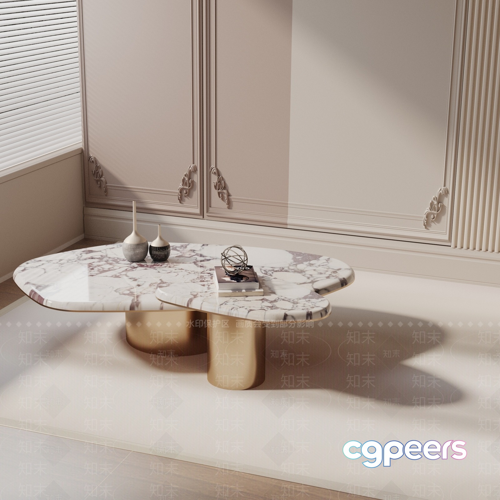 Modern Living Room 3D Model - 577 - VRAY Render Modern Living Room 3D Model - 577 - VRAY Render