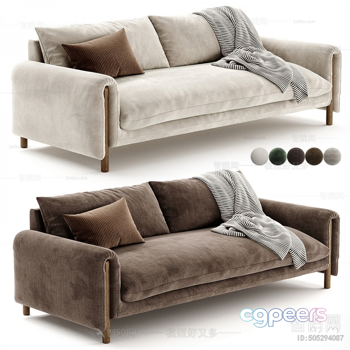 Modern Sofa 3D Model - 9127 - CORONA Render Modern Sofa 3D Model - 9127 - CORONA Render