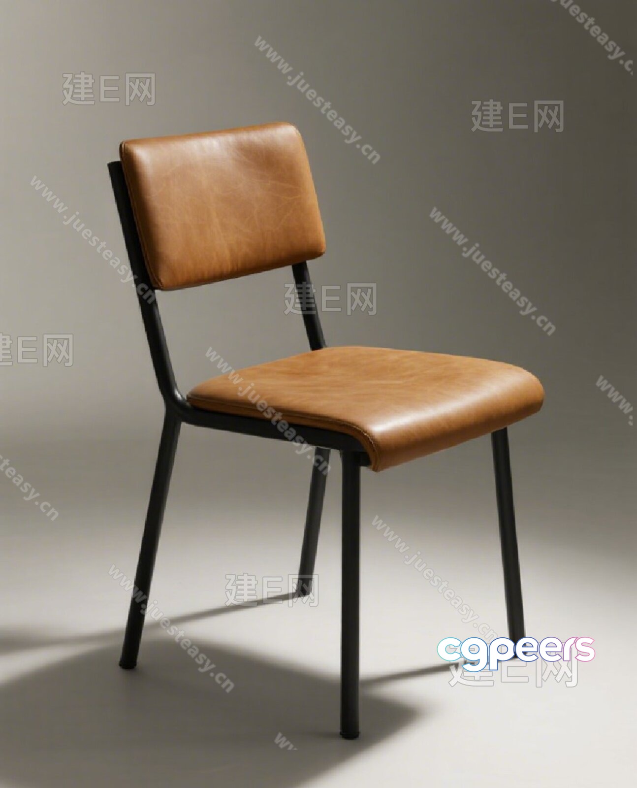 Brown Leather Chair 3D Model - 8143 - VRAY Render