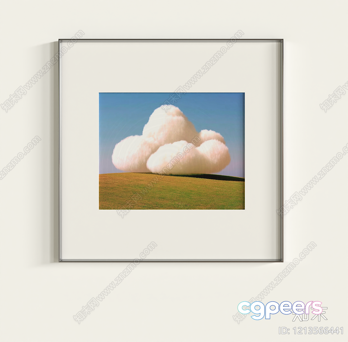 Modern White Frame 3D Model - 22337 - VRAY Render