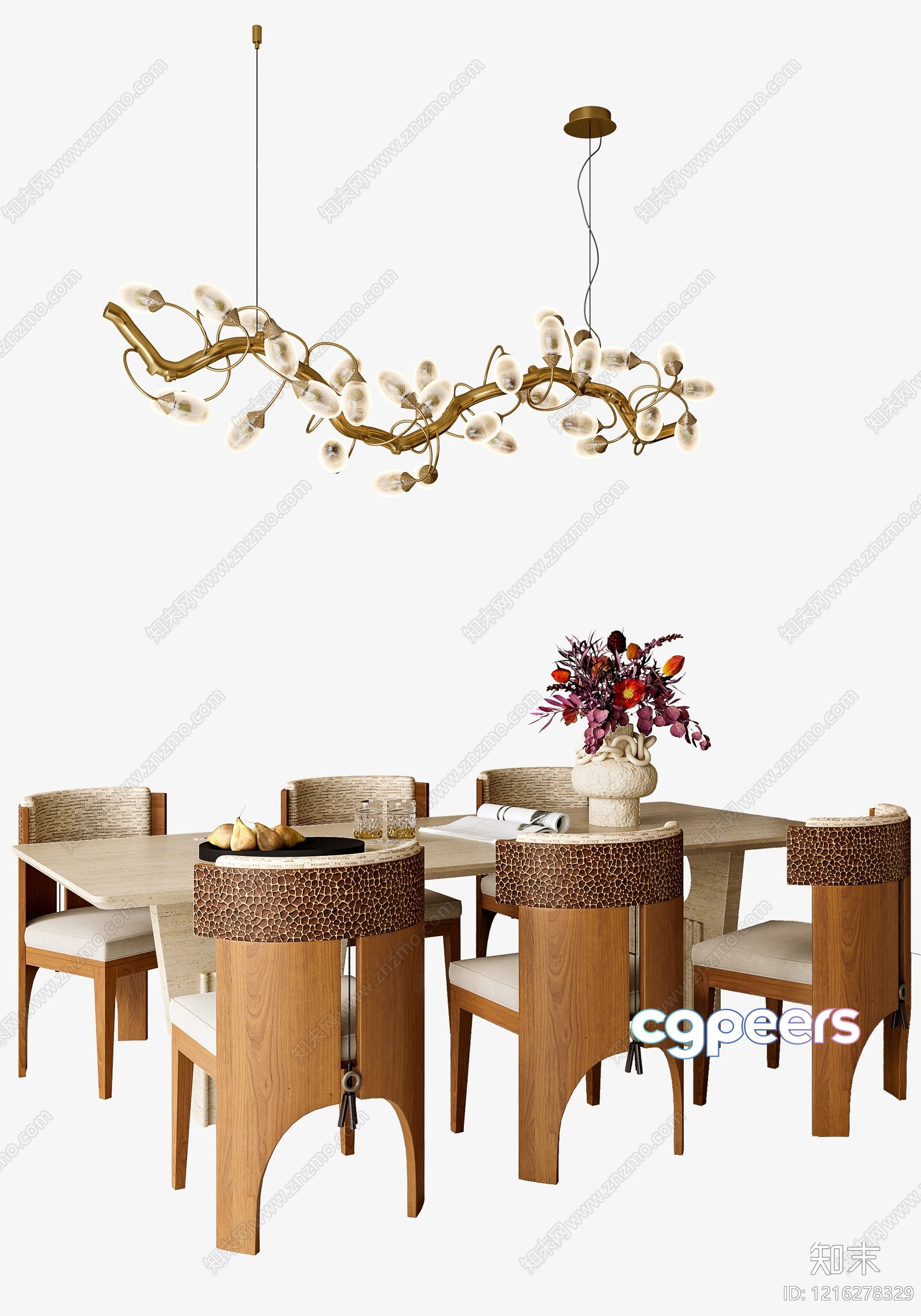 Modern Dining Room 3D Model - 13778 - VRAY Render