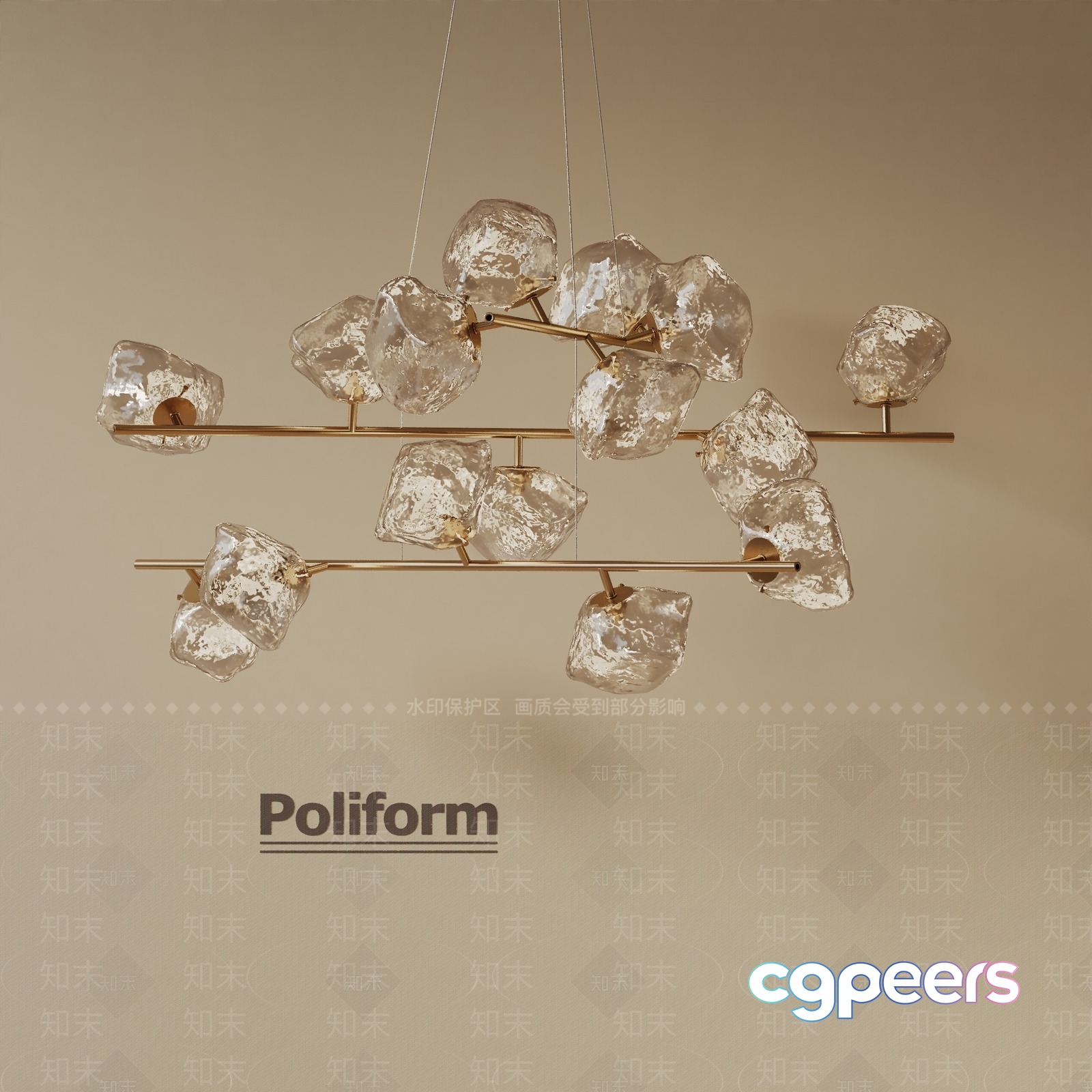 Gold Light Fixture 3D Model - 14733 - VRAY Render Gold Light Fixture 3D Model - 14733 - VRAY Render