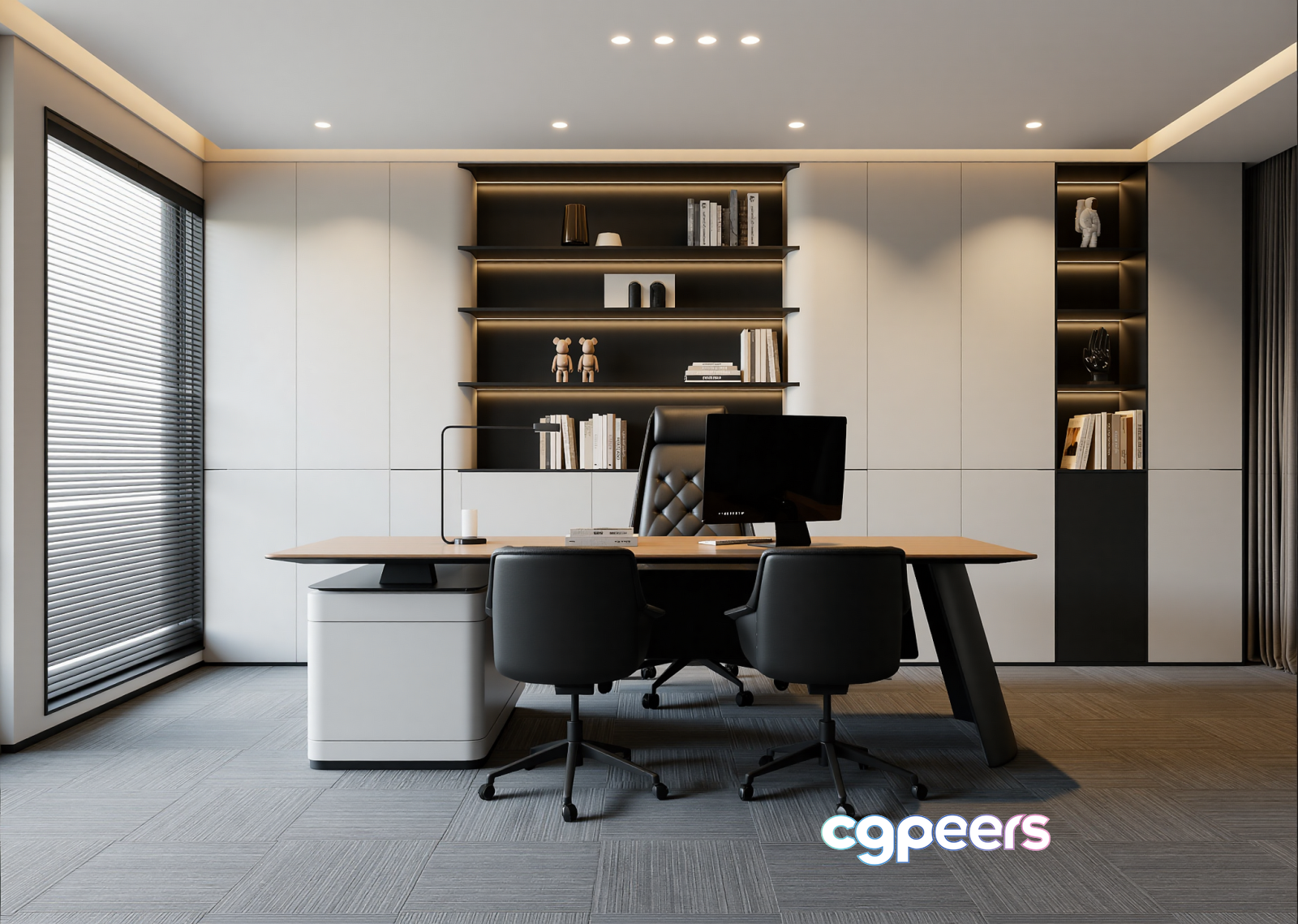 Modern Office Space 3D Model - 6200 - VRAY Render Modern Office Space 3D Model - 6200 - VRAY Render