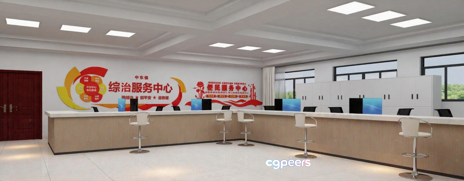 Modern Office Space 3D Model - 14280 - VRAY Render Modern Office Space 3D Model - 14280 - VRAY Render