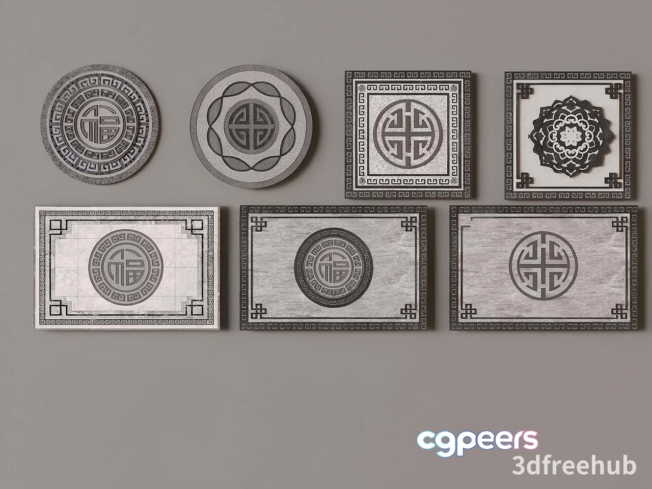 Traditional Asian Decor 3D Model - 20786 - VRAY Render Traditional Asian Decor 3D Model - 20786 - VRAY Render
