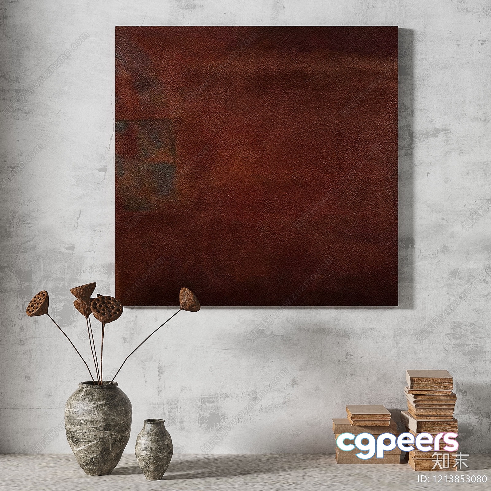 Rustic Decorated Wall 3D Model - 11930 - VRAY Render