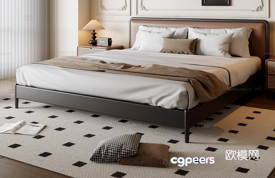 Cozy Modern Bedroom 3D Model - 21696 - VRAY Render Cozy Modern Bedroom 3D Model - 21696 - VRAY Render