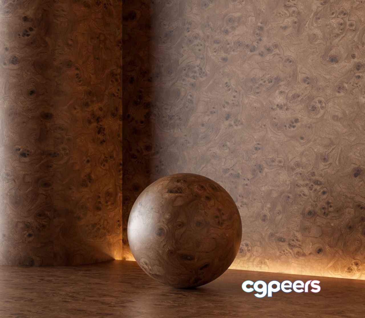 A Brown Ball On A Table 3D Model - 13460 - CORONA Render A Brown Ball On A Table 3D Model - 13460 - CORONA Render