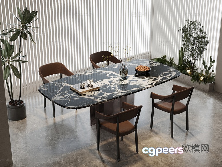Modern Dining Room 3D Model - 16751 - VRAY Render