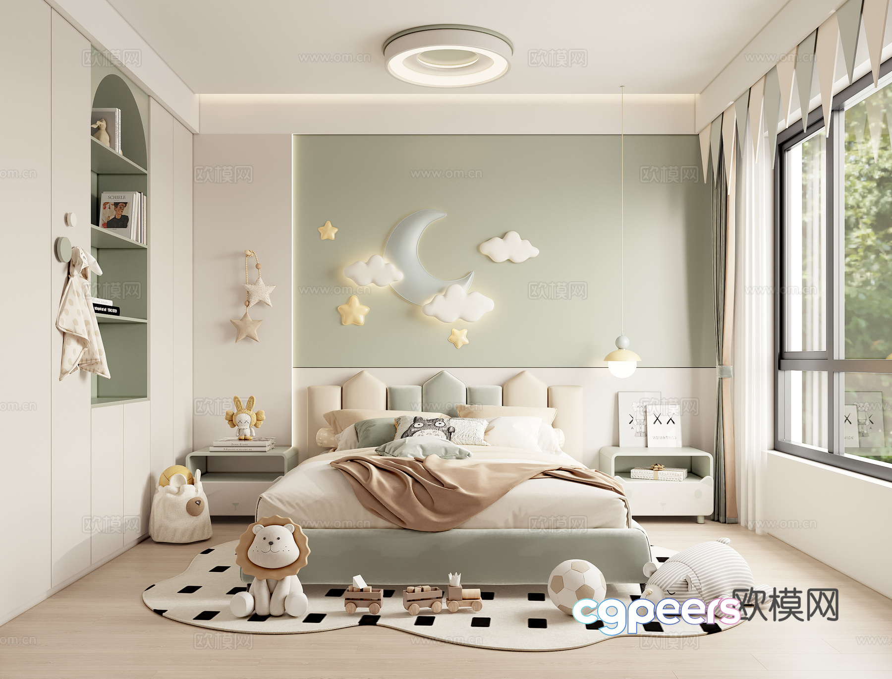 Cozy Children'S Bedroom 3D Model - 15166 - VRAY Render