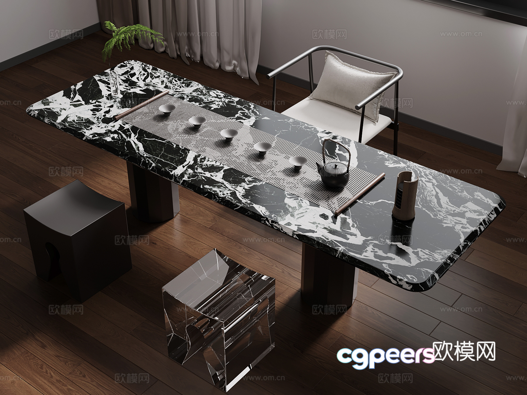 Modern Minimalist Office 3D Model - 560 - VRAY Render Modern Minimalist Office 3D Model - 560 - VRAY Render