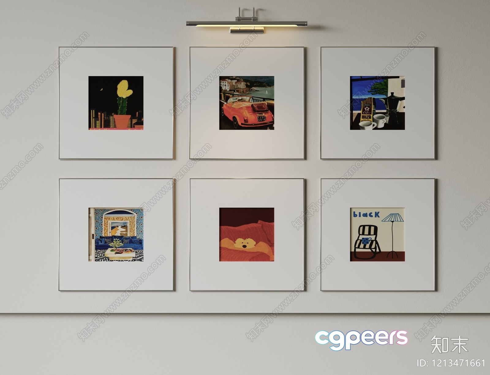 Modern Wall Decor 3D Model - 6194 - VRAY Render Modern Wall Decor 3D Model - 6194 - VRAY Render