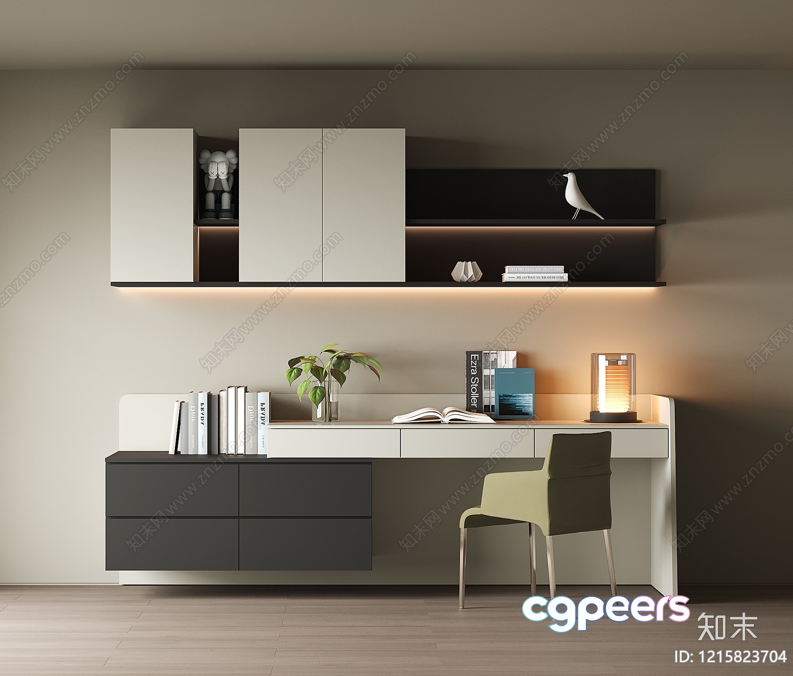 Modern Home Office 3D Model - 9976 - VRAY Render