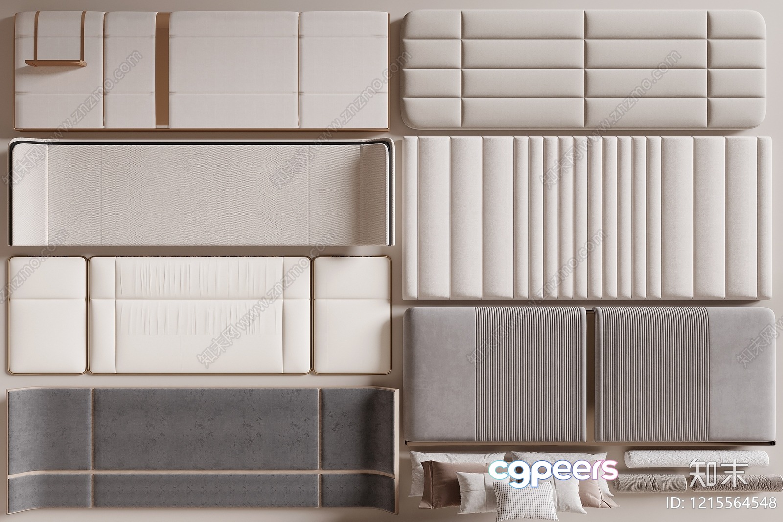 Modern Headboards 3D Model - 10717 - VRAY Render