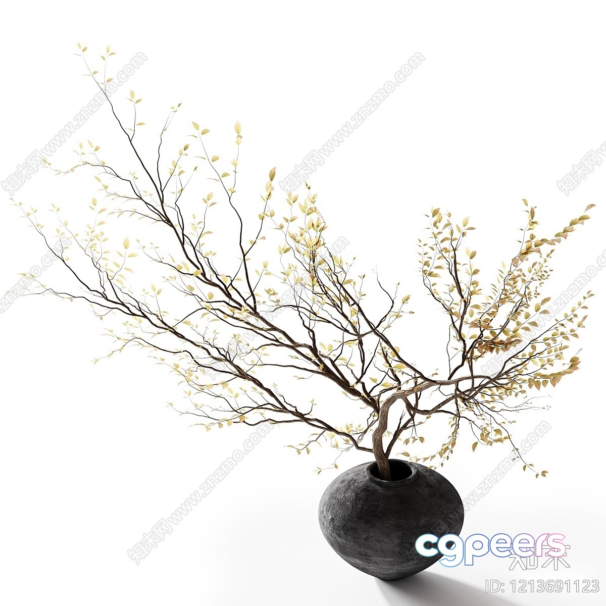 A Tree In A Vase 3D Model - 23738 - VRAY Render A Tree In A Vase 3D Model - 23738 - VRAY Render