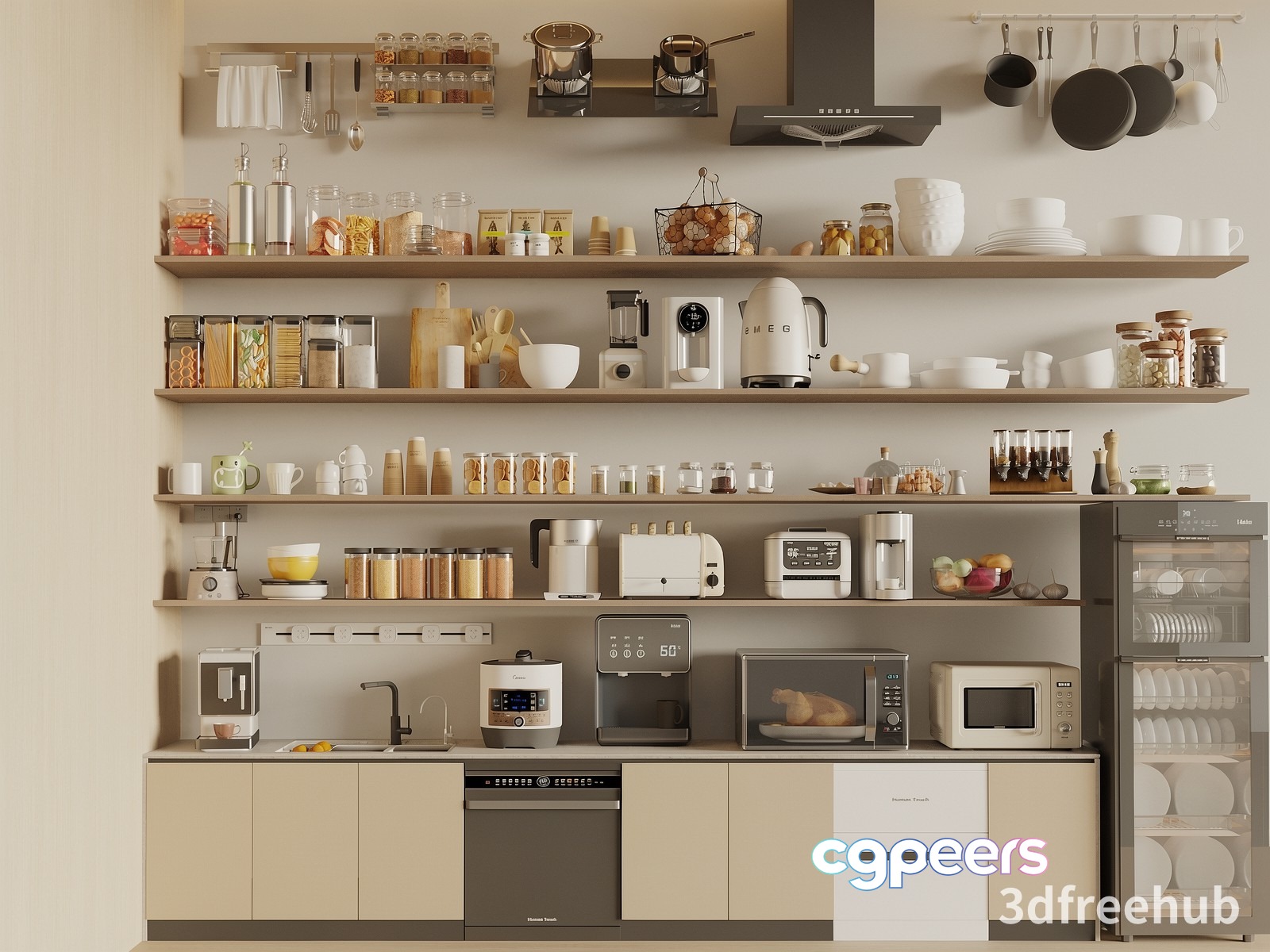 Modern Kitchen 3D Model - 22873 - VRAY Render Modern Kitchen 3D Model - 22873 - VRAY Render