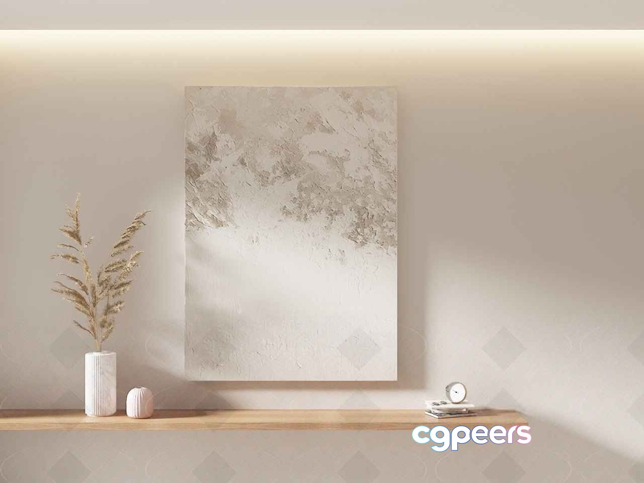 Modern Minimalist Shelf 3D Model - 9468 - VRAY Render Modern Minimalist Shelf 3D Model - 9468 - VRAY Render