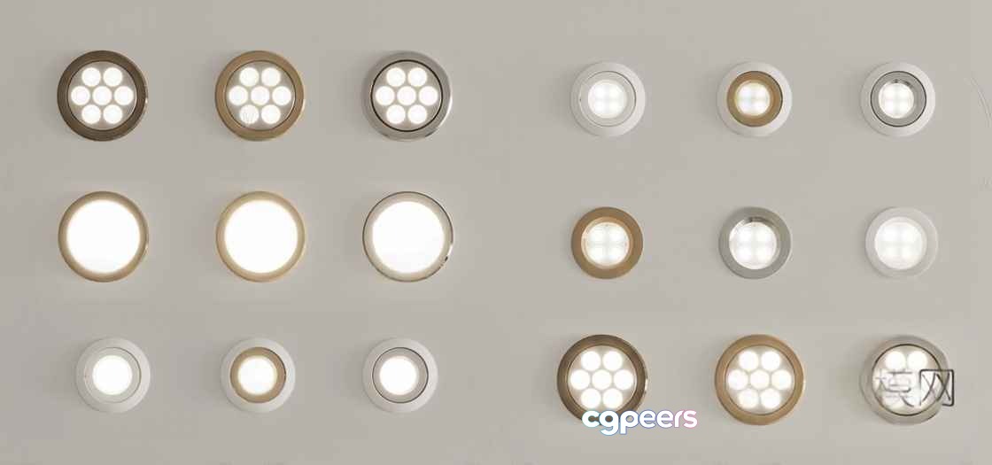 Gold Light Fixtures 3D Model - 15949 - VRAY Render