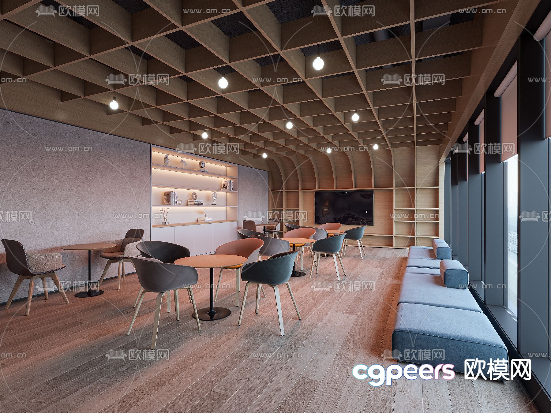 Modern Office Space 3D Model - 10540 - VRAY Render Modern Office Space 3D Model - 10540 - VRAY Render