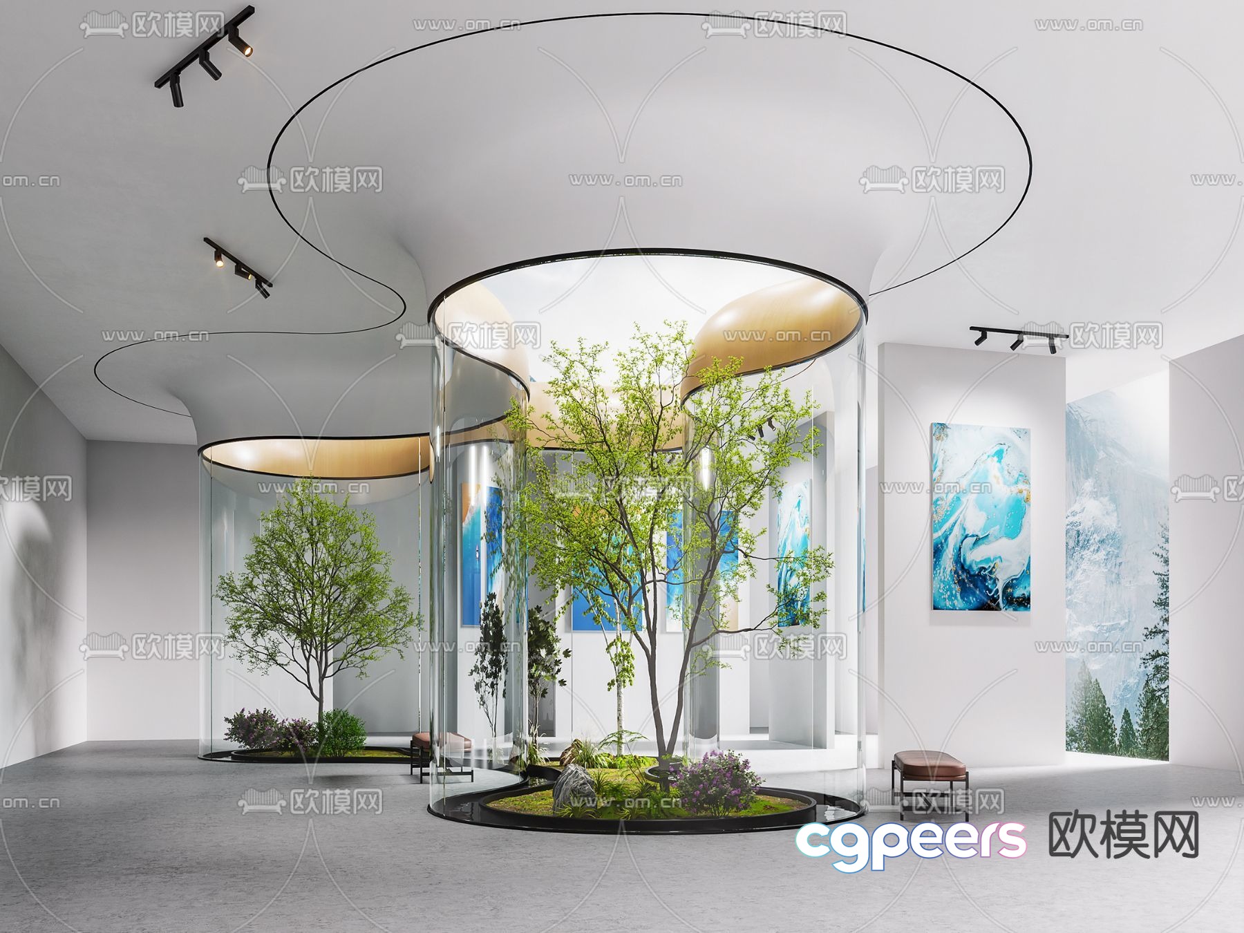 Modern Art Gallery 3D Model - 2684 - VRAY Render Modern Art Gallery 3D Model - 2684 - VRAY Render