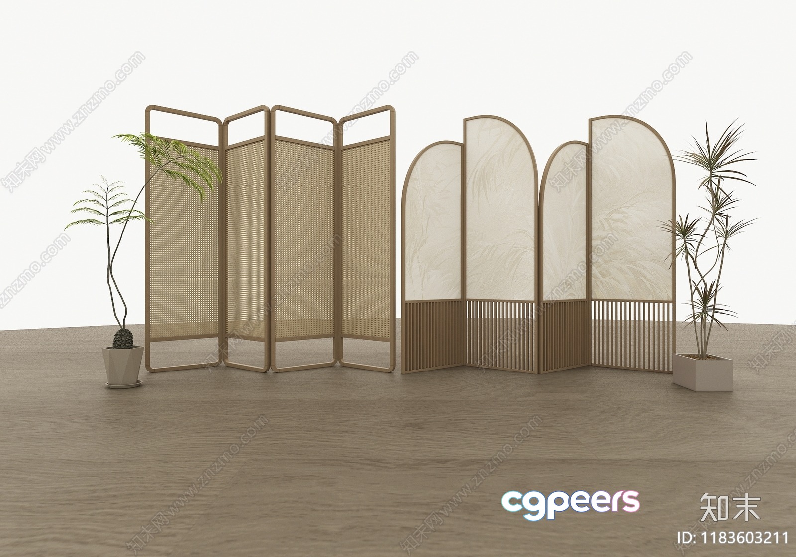 Rustic Room Divider 3D Model - 23102 - VRAY Render Rustic Room Divider 3D Model - 23102 - VRAY Render