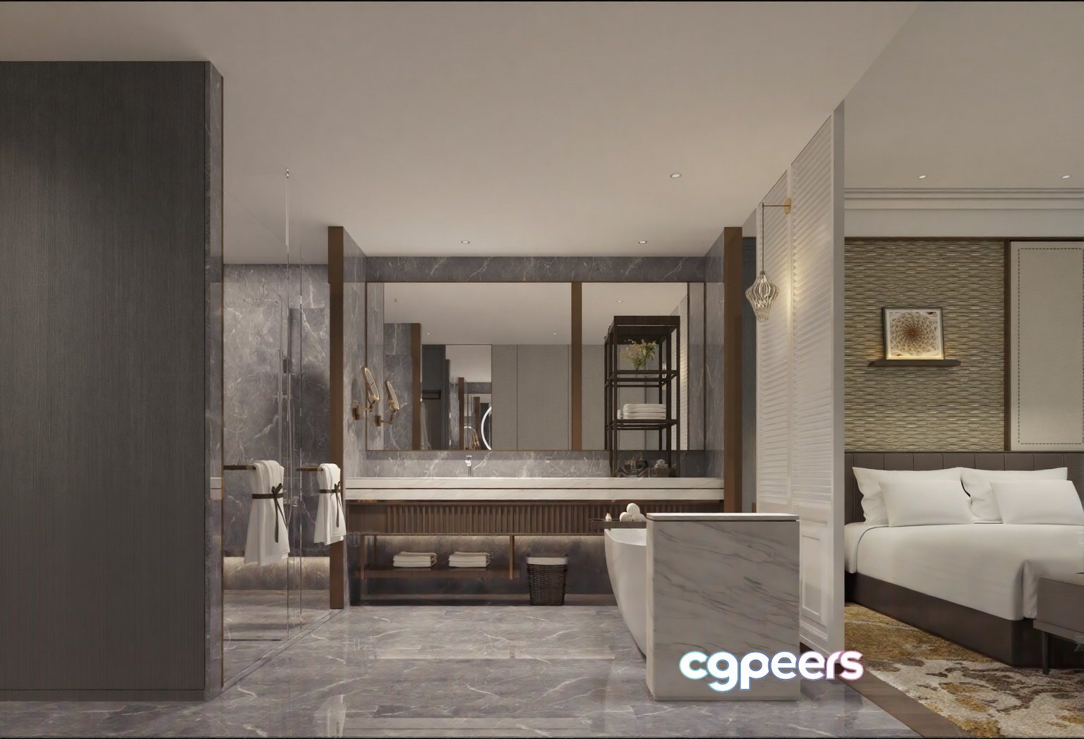 Modern Bathroom 3D Model - 16864 - CORONA Render Modern Bathroom 3D Model - 16864 - CORONA Render