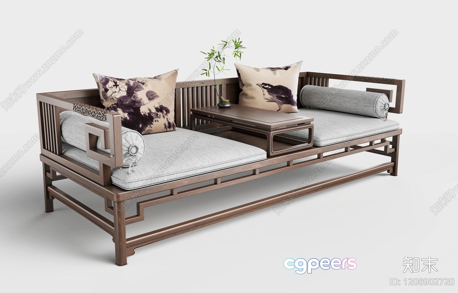 Traditional Chinese Sofa 3D Model - 18290 - VRAY Render
