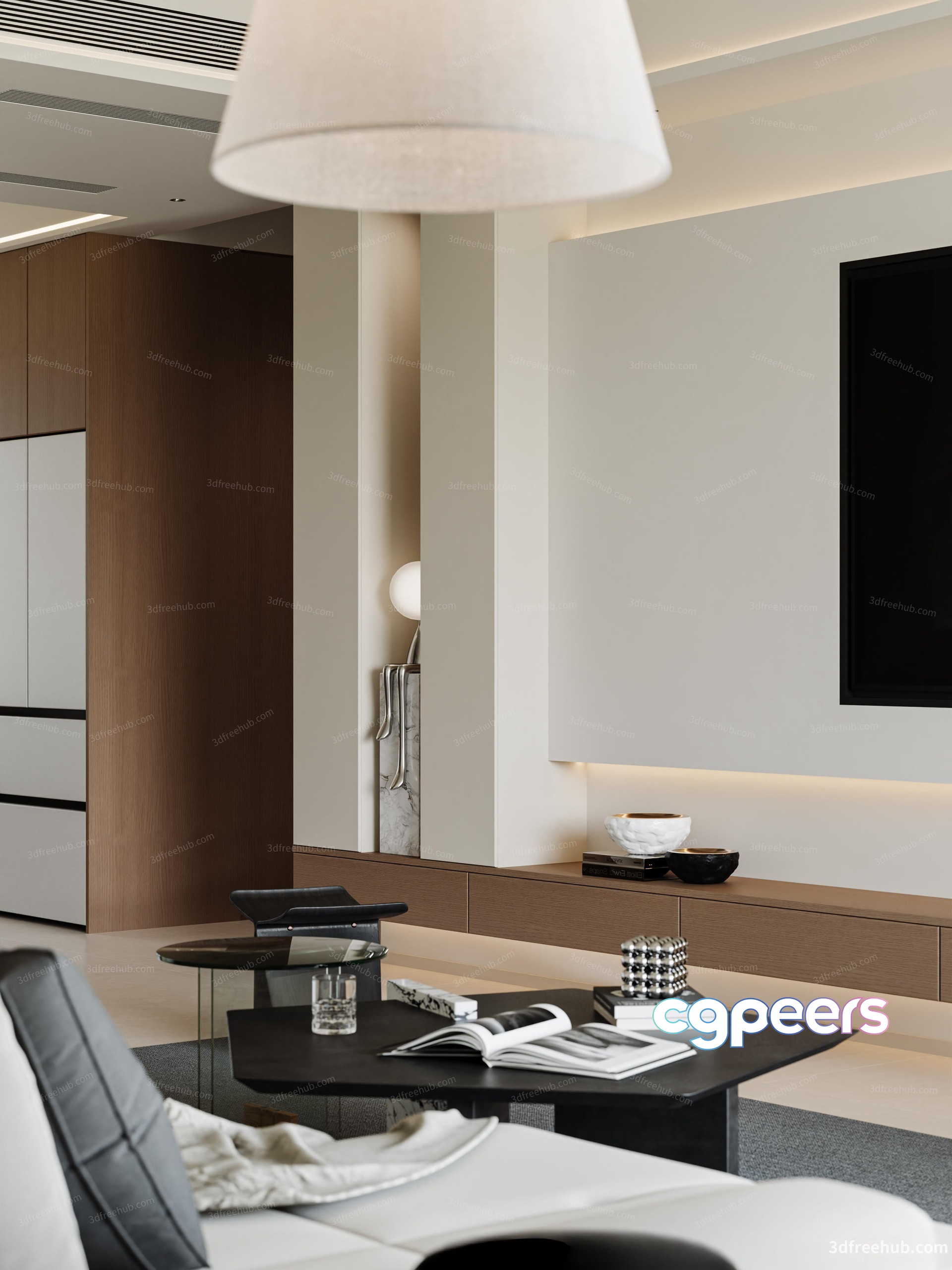 Modern Living Room 3D Model - 6948 - VRAY Render Modern Living Room 3D Model - 6948 - VRAY Render