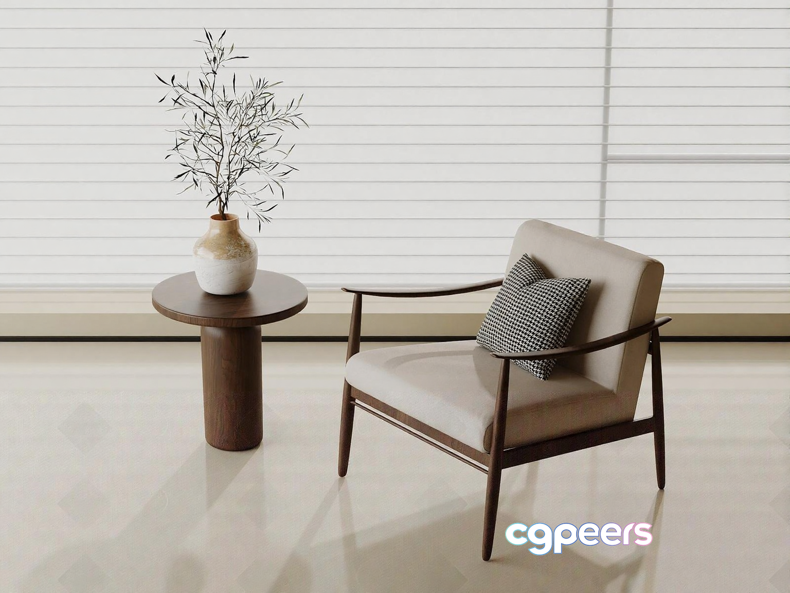 Modern Living Room 3D Model - 15220 - VRAY Render
