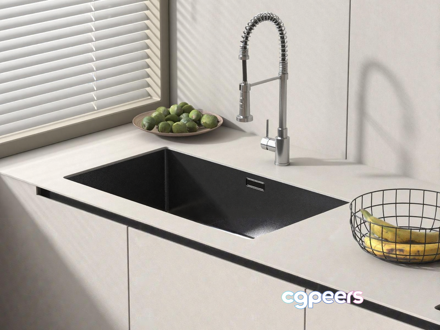 Modern Kitchen Sink 3D Model - 17550 - VRAY Render Modern Kitchen Sink 3D Model - 17550 - VRAY Render