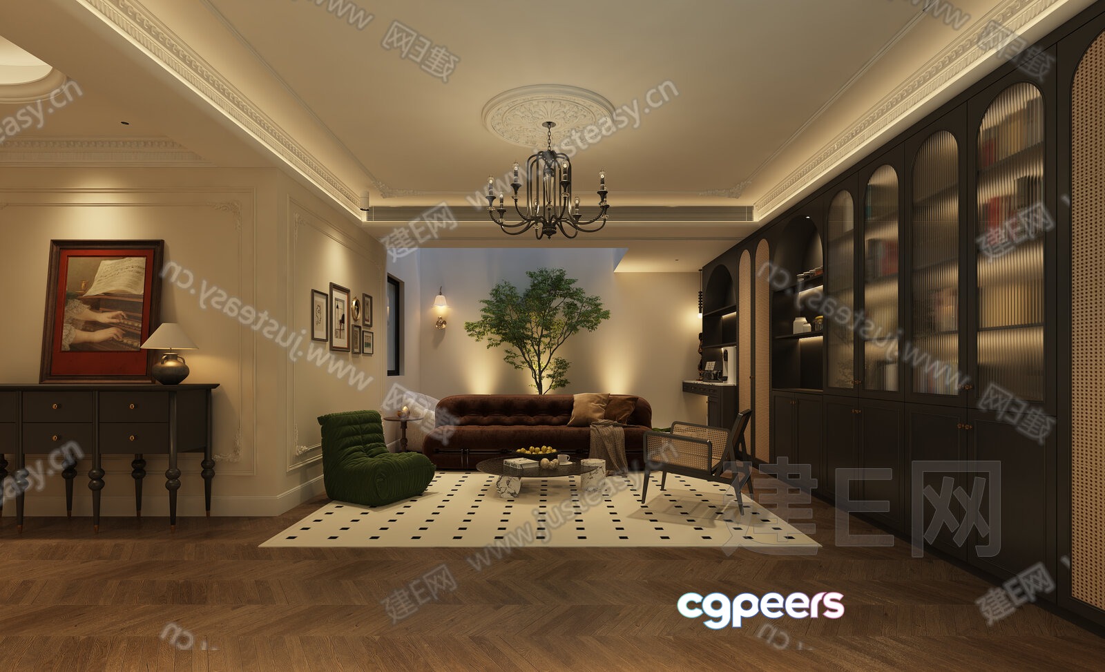 Modern Living Room 3D Model - 20985 - VRAY Render Modern Living Room 3D Model - 20985 - VRAY Render
